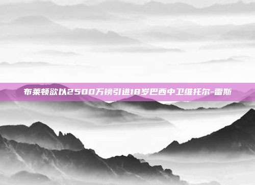 布莱顿欲以2500万镑引进18岁巴西中卫维托尔-雷斯