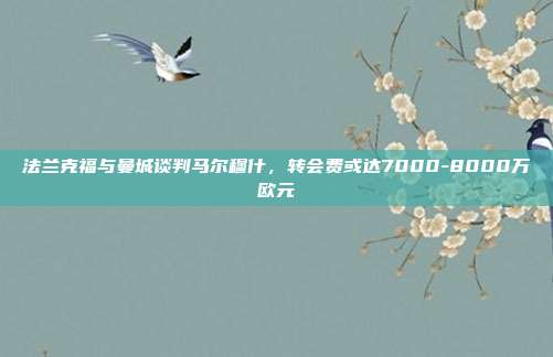 法兰克福与曼城谈判马尔穆什，转会费或达7000-8000万欧元