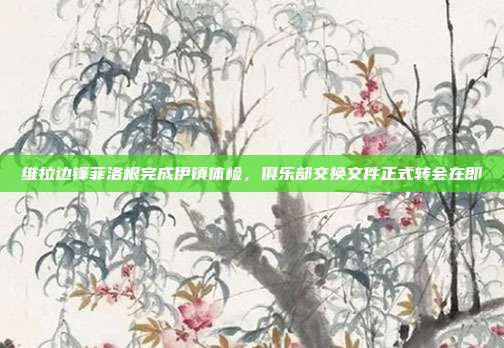 维拉边锋菲洛根完成伊镇体检，俱乐部交换文件正式转会在即