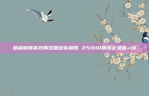 哈利伯顿高效两双助球队制胜 25分10助攻正负值+18