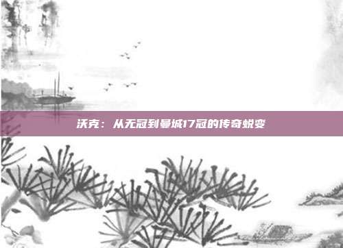 沃克：从无冠到曼城17冠的传奇蜕变