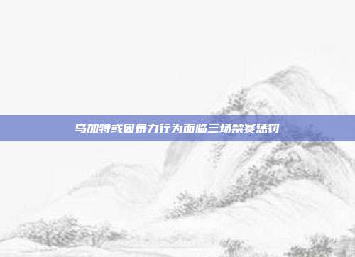 乌加特或因暴力行为面临三场禁赛惩罚