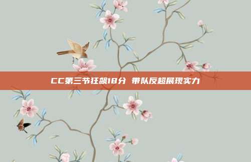 CC第三节狂飙18分 带队反超展现实力