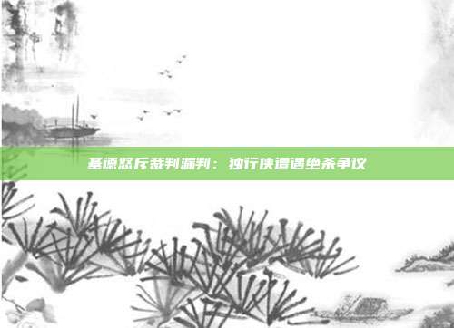 基德怒斥裁判漏判：独行侠遭遇绝杀争议