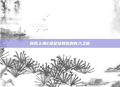 探索上海E级足球教练的收入之谜