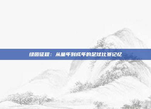 绿茵征程：从童年到成年的足球比赛记忆