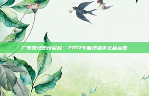 广东赛场热情掀起：2017年篮球盛事全程直击