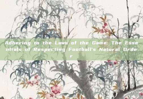 Adhering to the Laws of the Game: The Essentials of Respecting Football's Natural Order