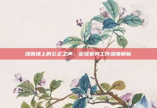 绿茵场上的公正之声：足球裁判工作深度解析