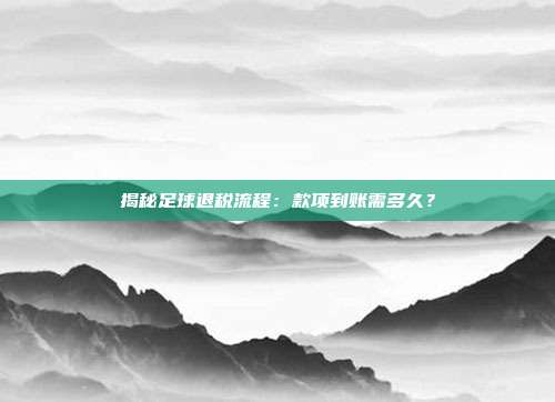 揭秘足球退税流程：款项到账需多久？