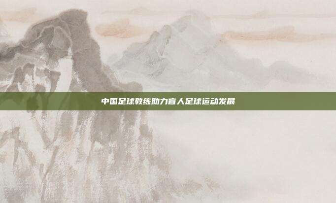 中国足球教练助力盲人足球运动发展