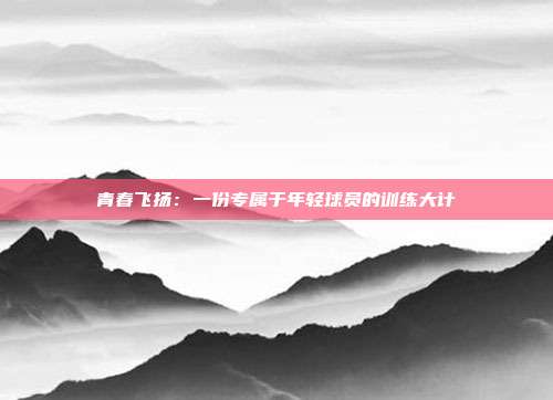 青春飞扬：一份专属于年轻球员的训练大计