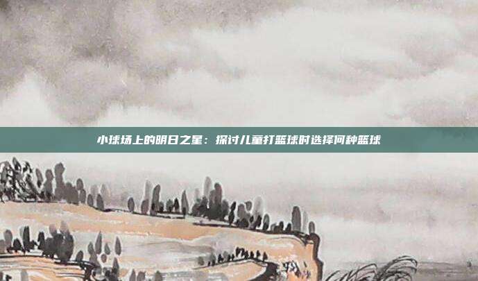 小球场上的明日之星：探讨儿童打篮球时选择何种篮球