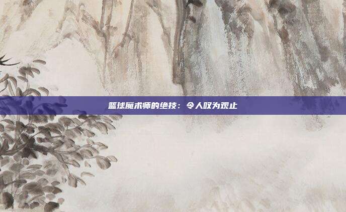 篮球魔术师的绝技：令人叹为观止