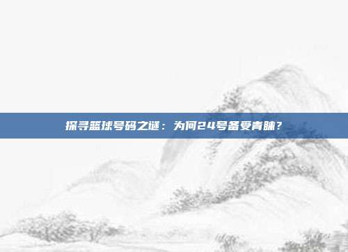 探寻篮球号码之谜：为何24号备受青睐？