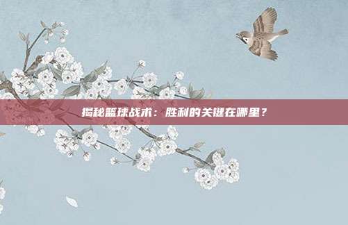 揭秘篮球战术：胜利的关键在哪里？