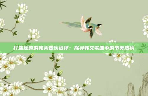 打篮球时的完美音乐选择：探寻韩文歌曲中的节奏热情