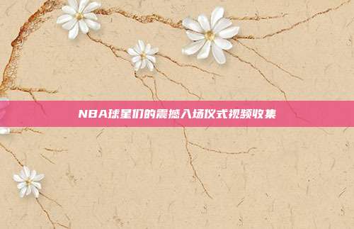 NBA球星们的震撼入场仪式视频收集