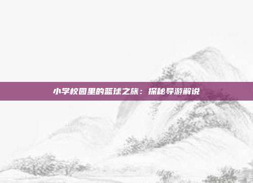 小学校园里的篮球之旅：探秘导游解说