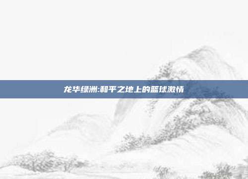 龙华绿洲:和平之地上的篮球激情