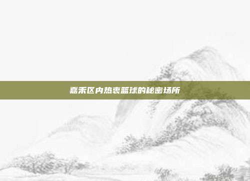 嘉禾区内热衷篮球的秘密场所