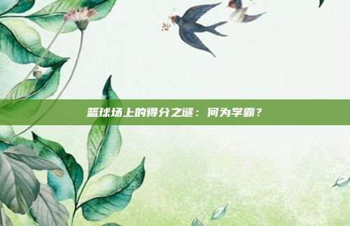 篮球场上的得分之谜：何为学霸？