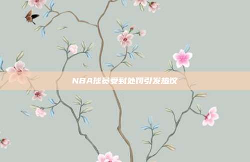 NBA球员受到处罚引发热议