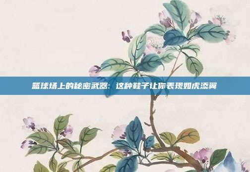 篮球场上的秘密武器: 这种鞋子让你表现如虎添翼