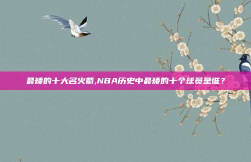 最矮的十大名火箭,NBA历史中最矮的十个球员是谁？