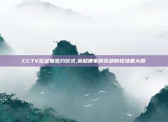 CCTV欧足联签约仪式,英超哪家俱乐部的球场最大哦