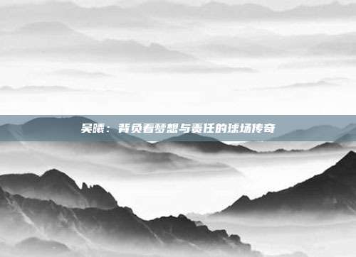 吴曦：背负着梦想与责任的球场传奇