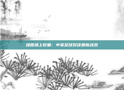 绿茵场上较量：中菲足球对决最新战况