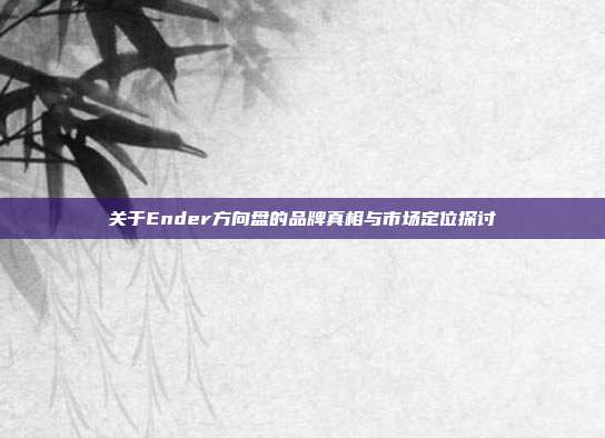 关于Ender方向盘的品牌真相与市场定位探讨