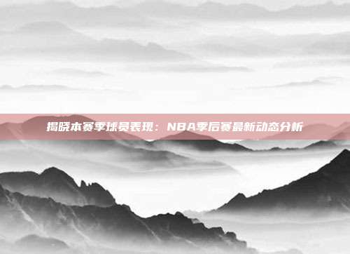 揭晓本赛季球员表现：NBA季后赛最新动态分析