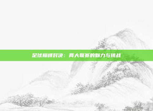 足球巅峰对决：两大联赛的魅力与挑战