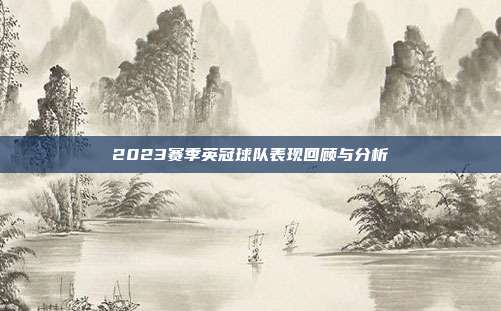 2023赛季英冠球队表现回顾与分析