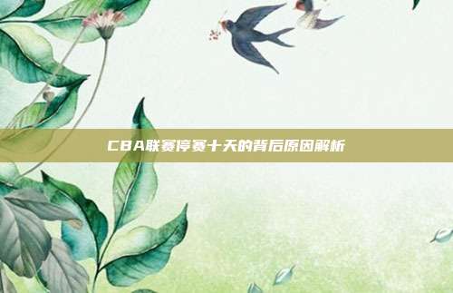 CBA联赛停赛十天的背后原因解析