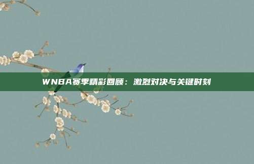 WNBA赛季精彩回顾：激烈对决与关键时刻