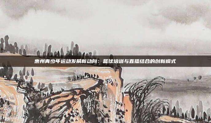 惠州青少年运动发展新动向：篮球培训与直播结合的创新模式