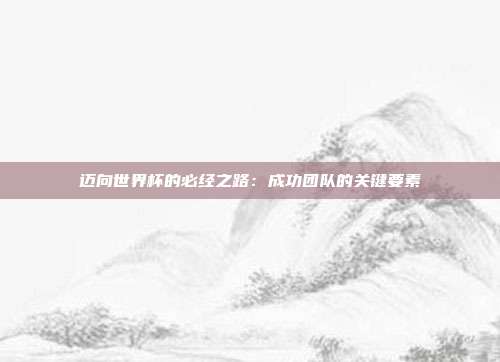 迈向世界杯的必经之路：成功团队的关键要素