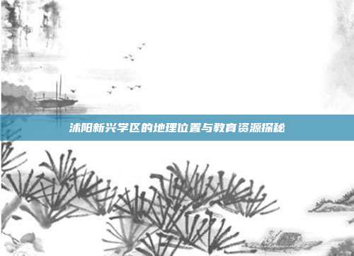 沭阳新兴学区的地理位置与教育资源探秘