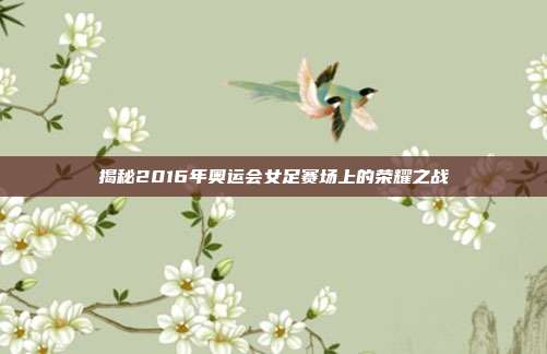 揭秘2016年奥运会女足赛场上的荣耀之战