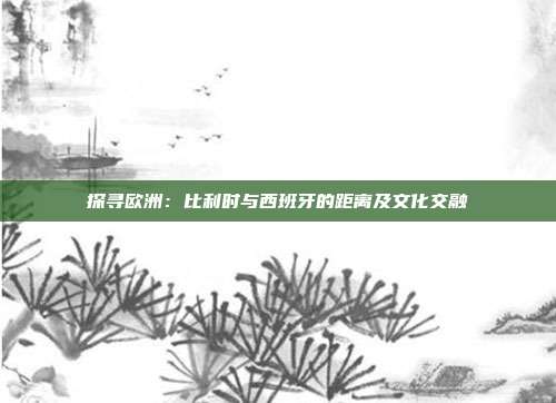 探寻欧洲：比利时与西班牙的距离及文化交融