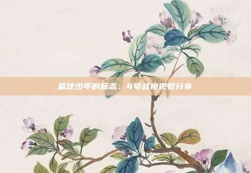 篮球少年的标志：4号战袍视觉分享