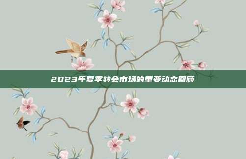 2023年夏季转会市场的重要动态回顾