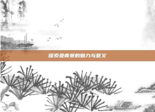 探索亚青赛的魅力与意义