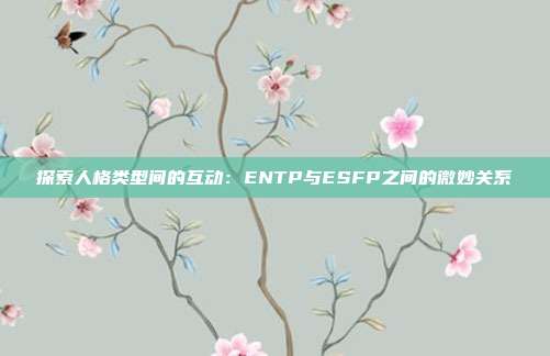 探索人格类型间的互动：ENTP与ESFP之间的微妙关系