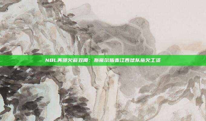 NBL再曝欠薪丑闻：斯蒂尔指责江西球队拖欠工资