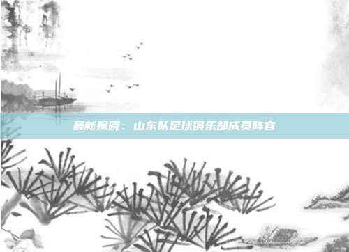 最新揭晓：山东队足球俱乐部成员阵容