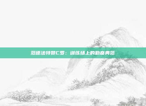 范德法特赞C罗：训练场上的勤奋典范